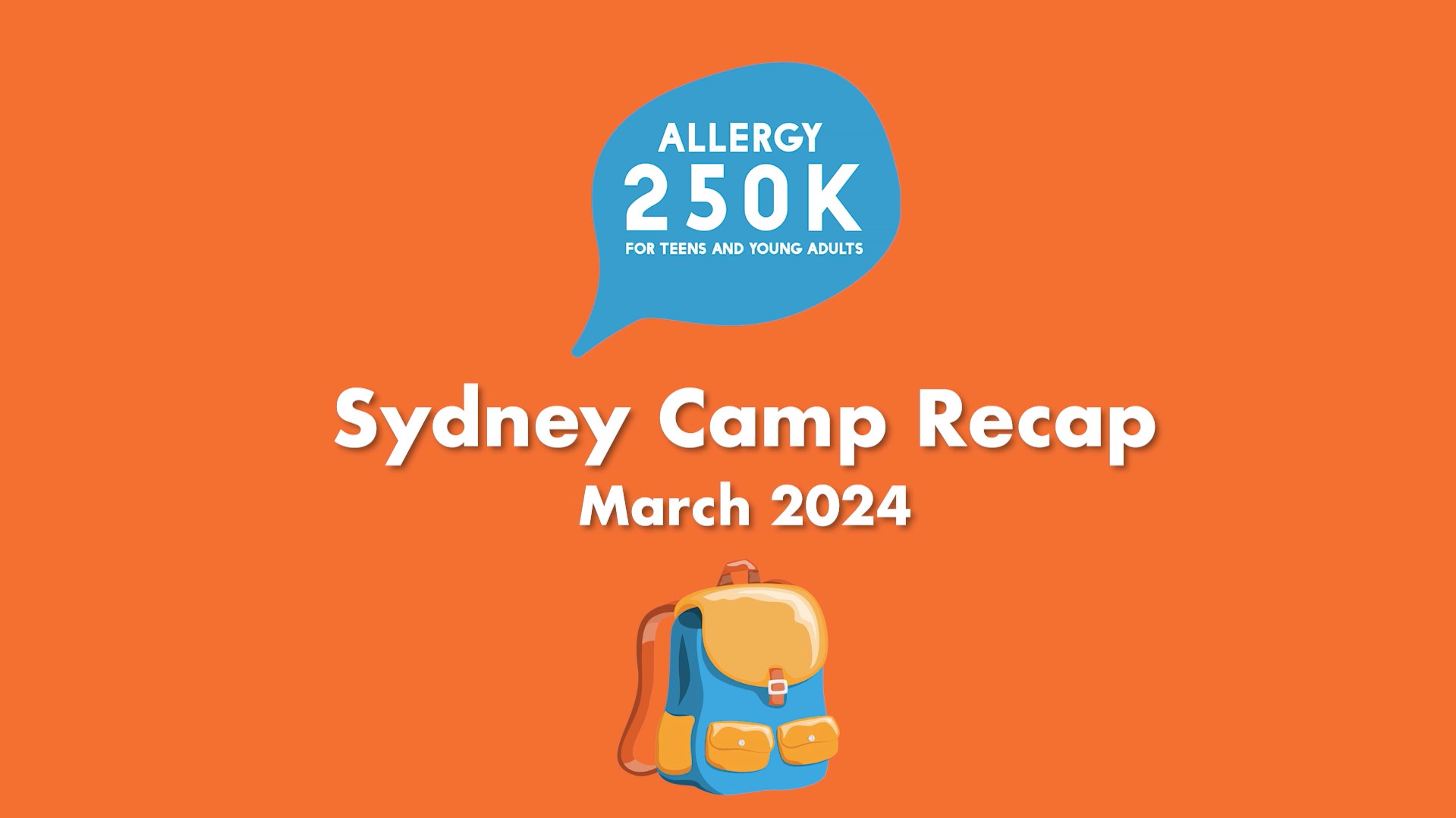 Allergy 250K Teens Sydney Camp March 2024